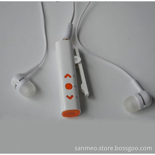 Bluetooth Stereo Headset with Clip Design Supports A2DP and AVRCP with Standard 3.5mm Earphone Jack